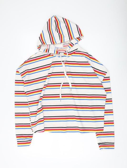 Stella Viva Women's Multicolour Striped Hoodie L