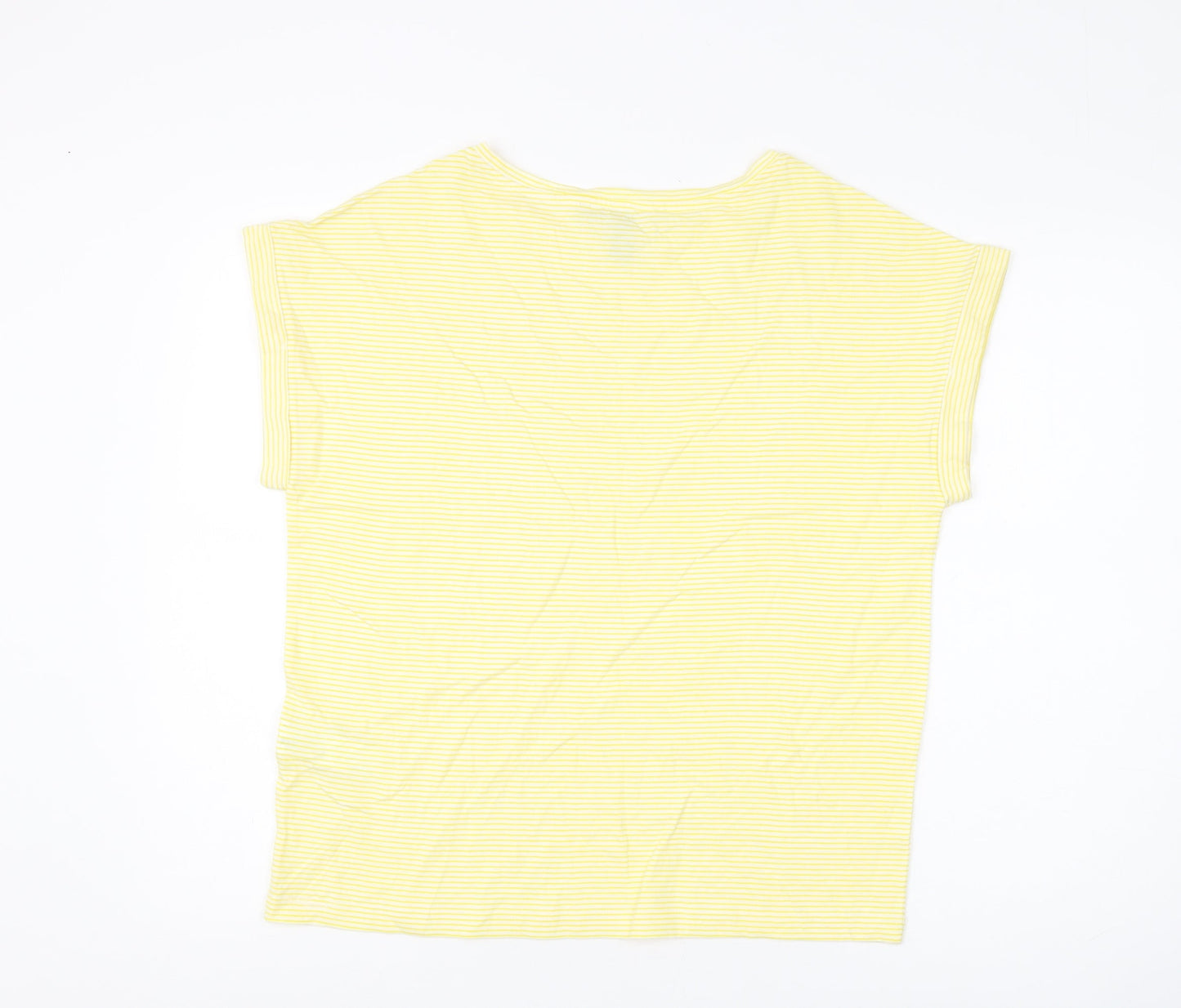 Forever 21 Women's Yellow Striped T-Shirt S