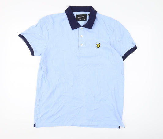 Lyle & Scott Men's Blue Polo Shirt L Cotton Casual