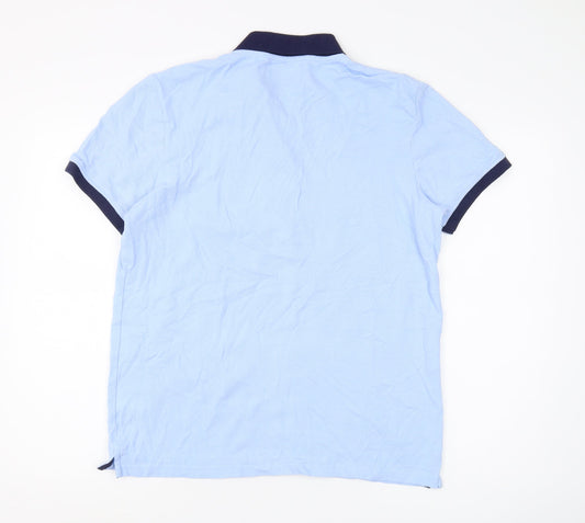 Lyle & Scott Men's Blue Polo Shirt L Cotton Casual