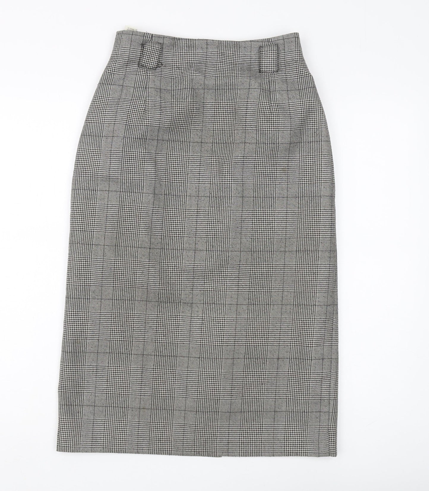 St Michael Women's Black Check Pencil Skirt Size 10