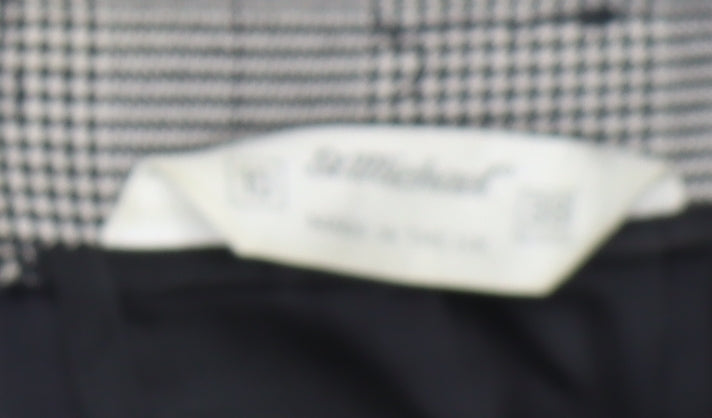 St Michael Women's Black Check Pencil Skirt Size 10