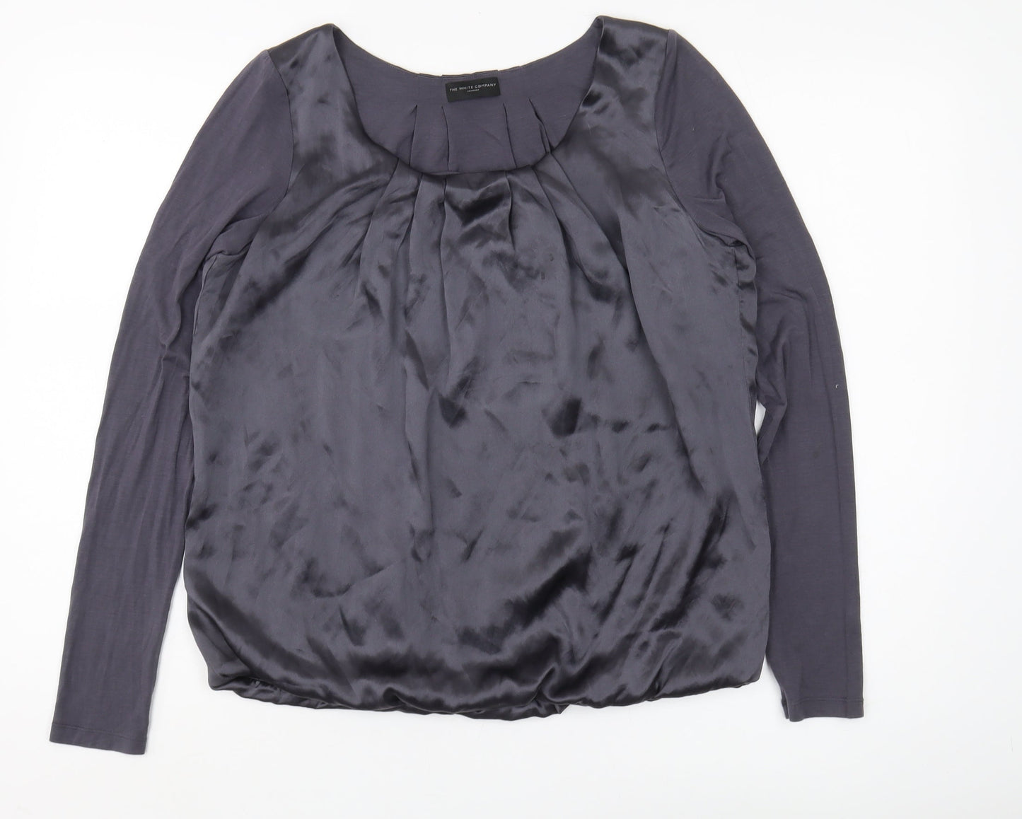 The White Company Women's Grey Top Size 10