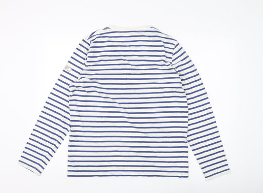 Joules Women's Blue Striped Long Sleeve T-Shirt M