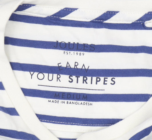Joules Women's Blue Striped Long Sleeve T-Shirt M