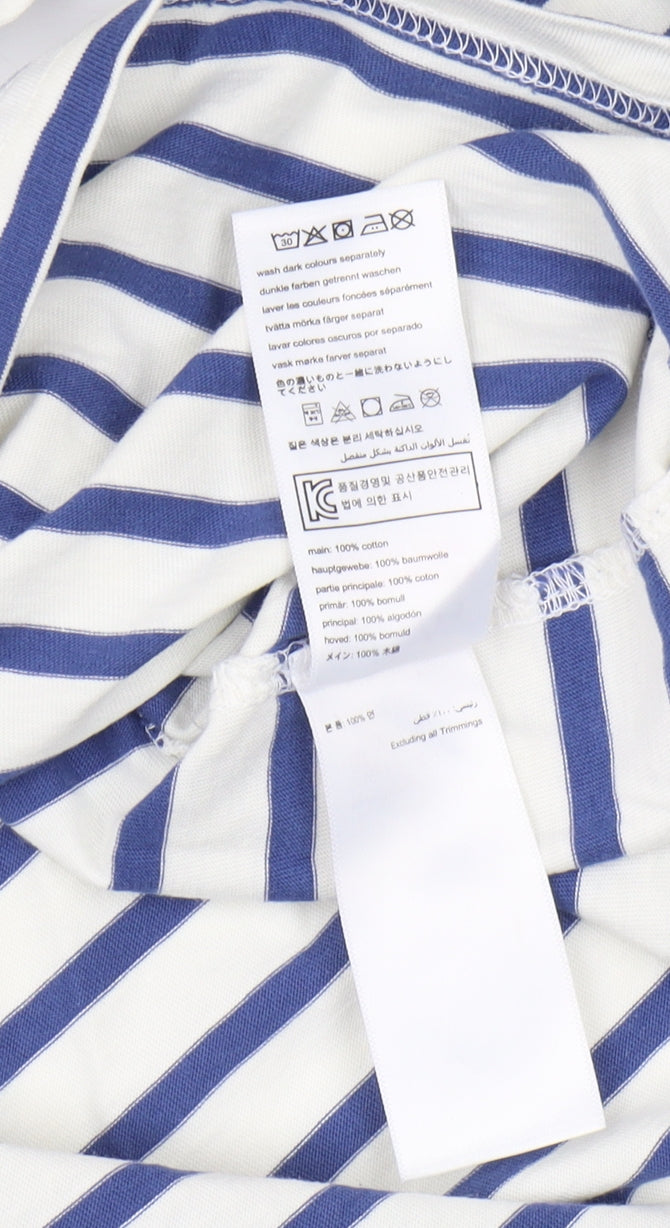 Joules Women's Blue Striped Long Sleeve T-Shirt M
