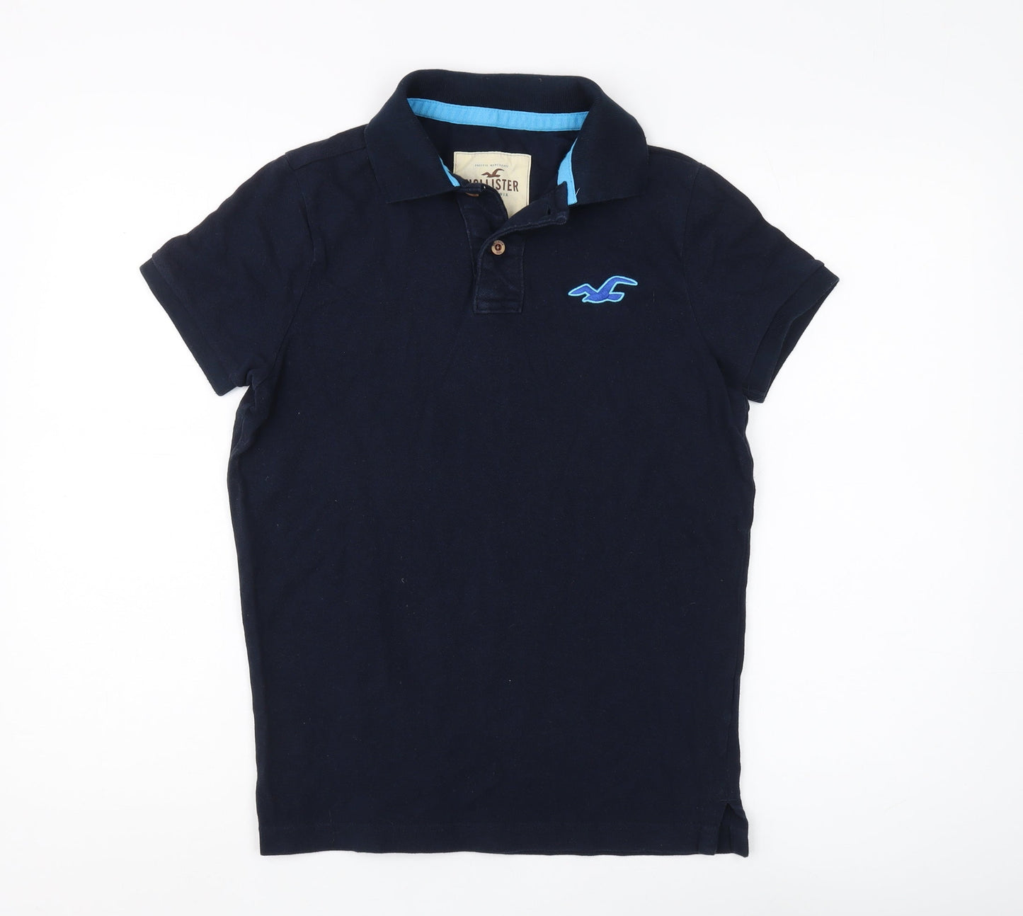 Hollister Unisex Blue Polo Shirt, Size S, Casual Wear
