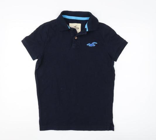 Hollister Unisex Blue Polo Shirt, Size S, Casual Wear