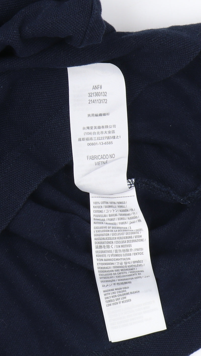 Hollister Unisex Blue Polo Shirt, Size S, Casual Wear