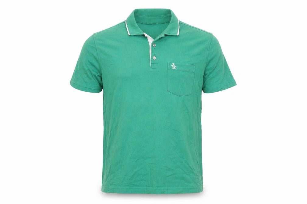 Original Penguin Men's Green Polo Shirt - Size S