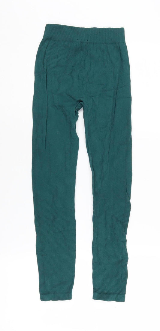 Zara Women's Green Ankle Leggings XS
