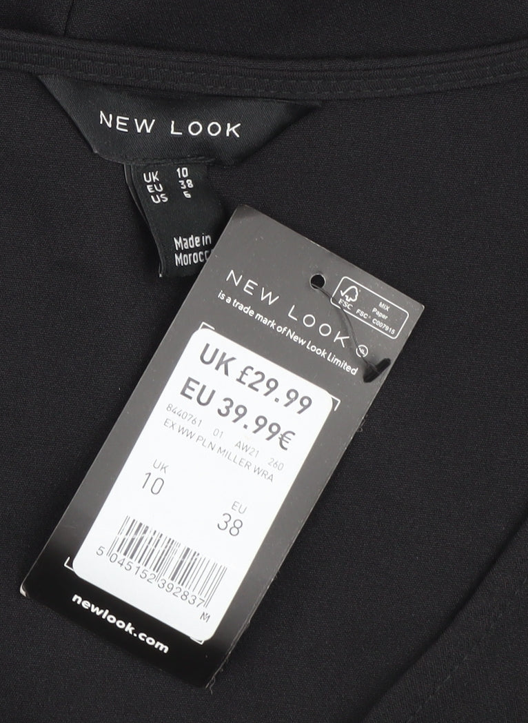 New Look Women's Black A-Line Dress Size 10