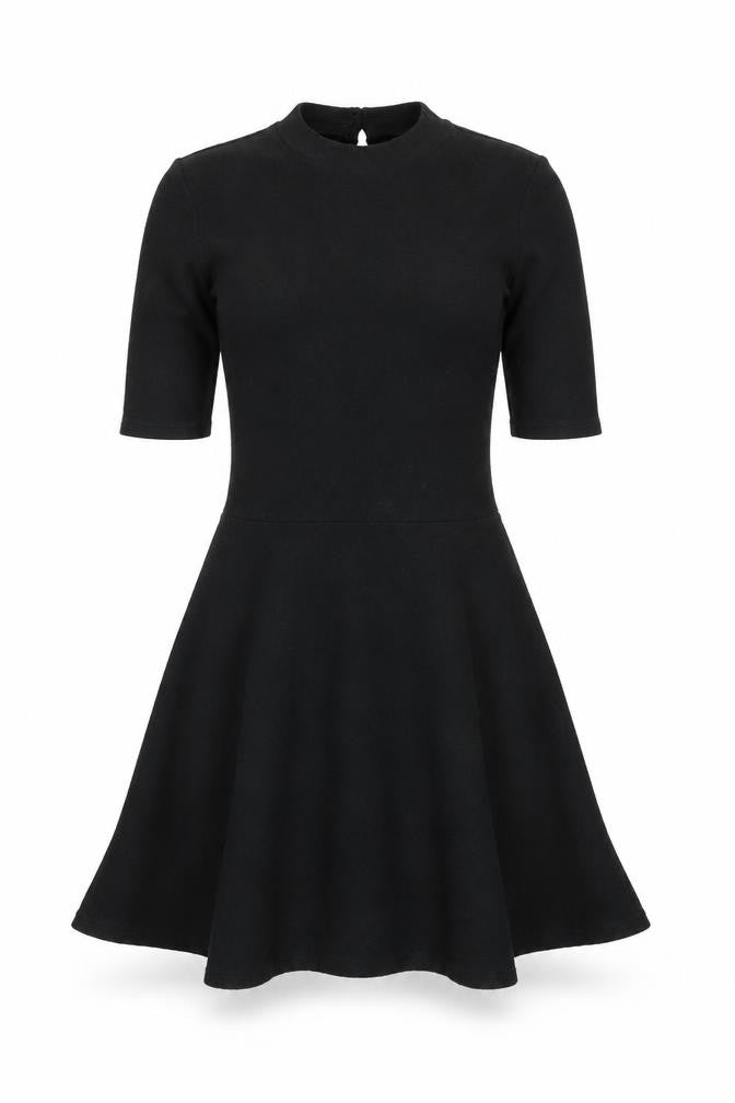Topshop Women's Black Fit & Flare Dress Size 8