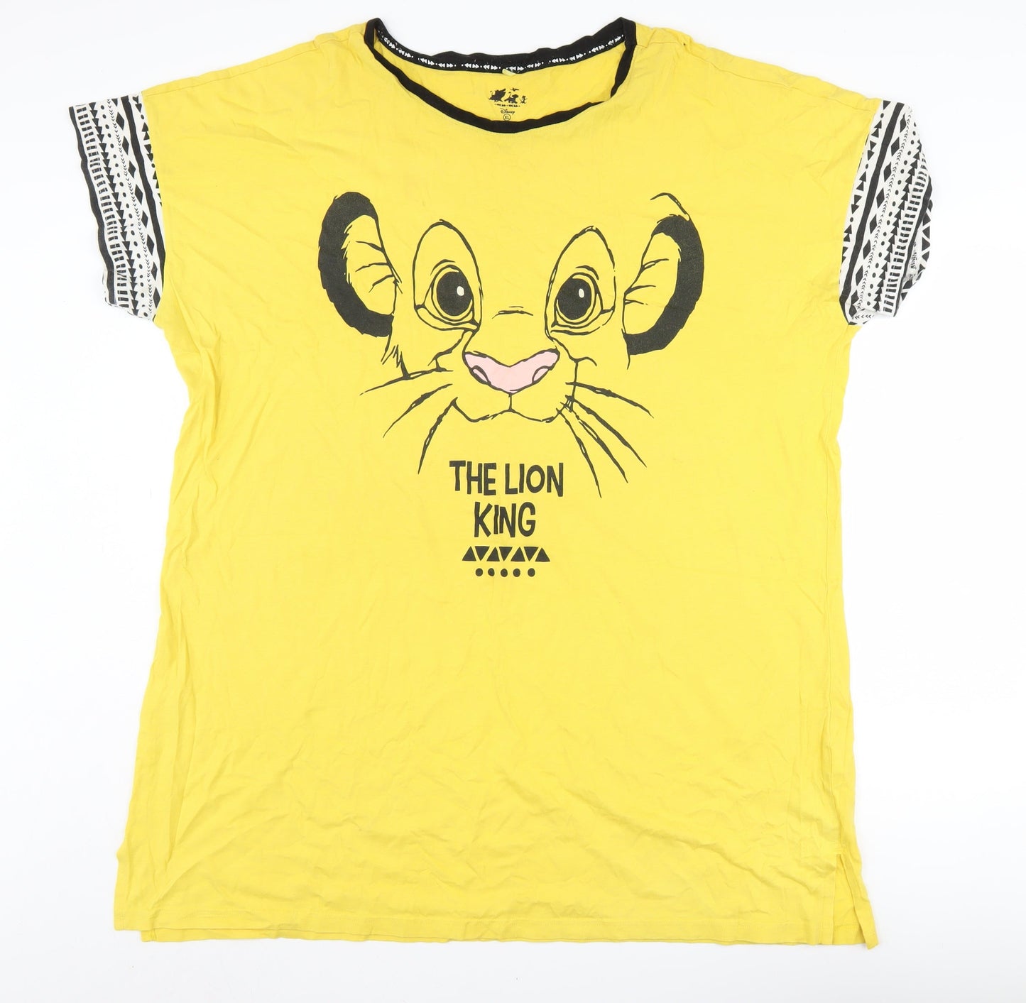 Disney Women's Yellow Lion King T-Shirt XL Casual