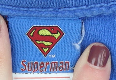 Superman Men's Blue Graphic T-Shirt M