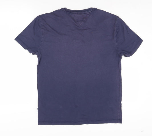 Tommy Jeans Men's Blue XS T-Shirt Crew Neck Logo Solid