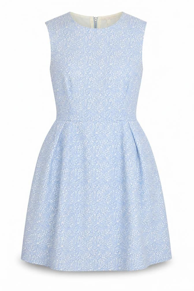 Gap Women's Blue Floral Fit & Flare Knee Length Dress