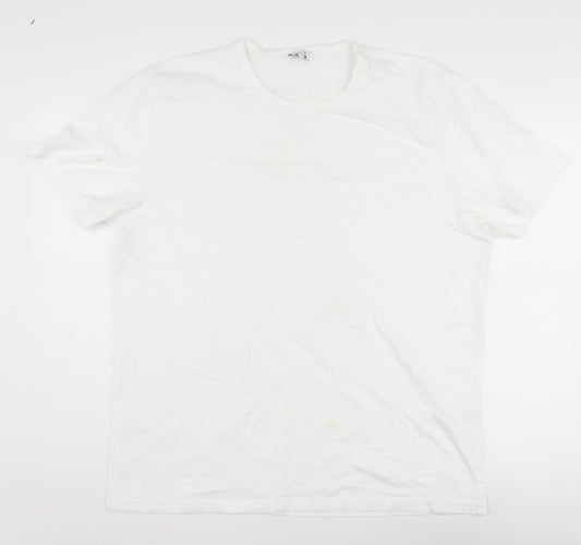 Reiss Unisex White 2XL Basic Casual T-Shirt