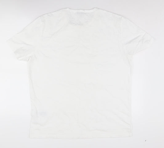 Reiss Unisex White 2XL Basic Casual T-Shirt