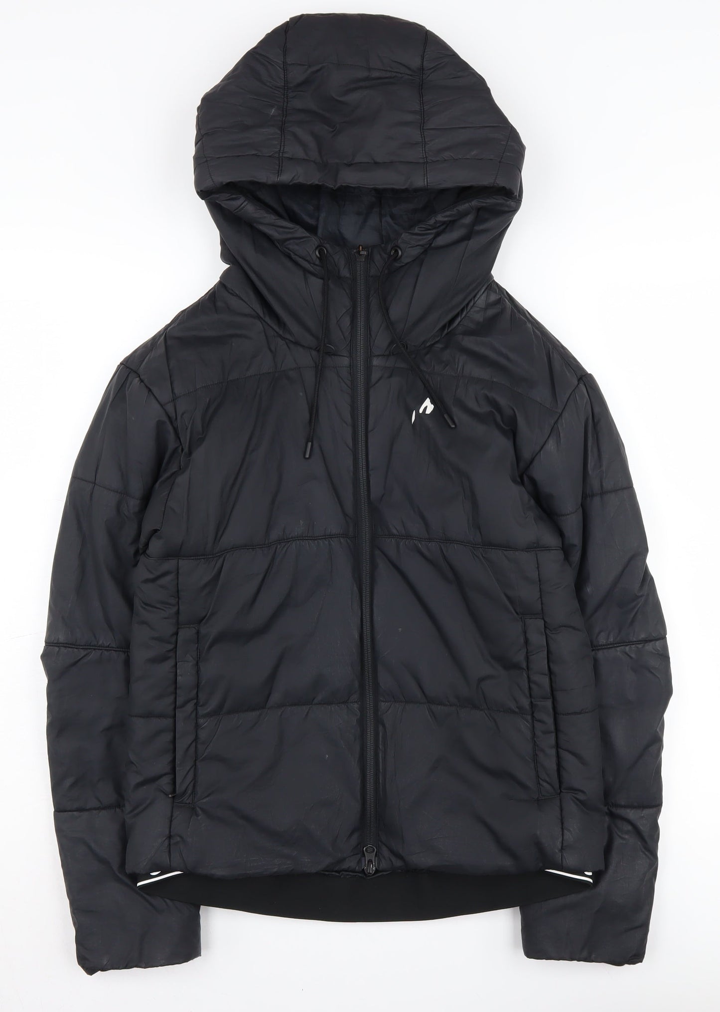 Nike Women's Black Puffer Jacket XS Hooded Winter