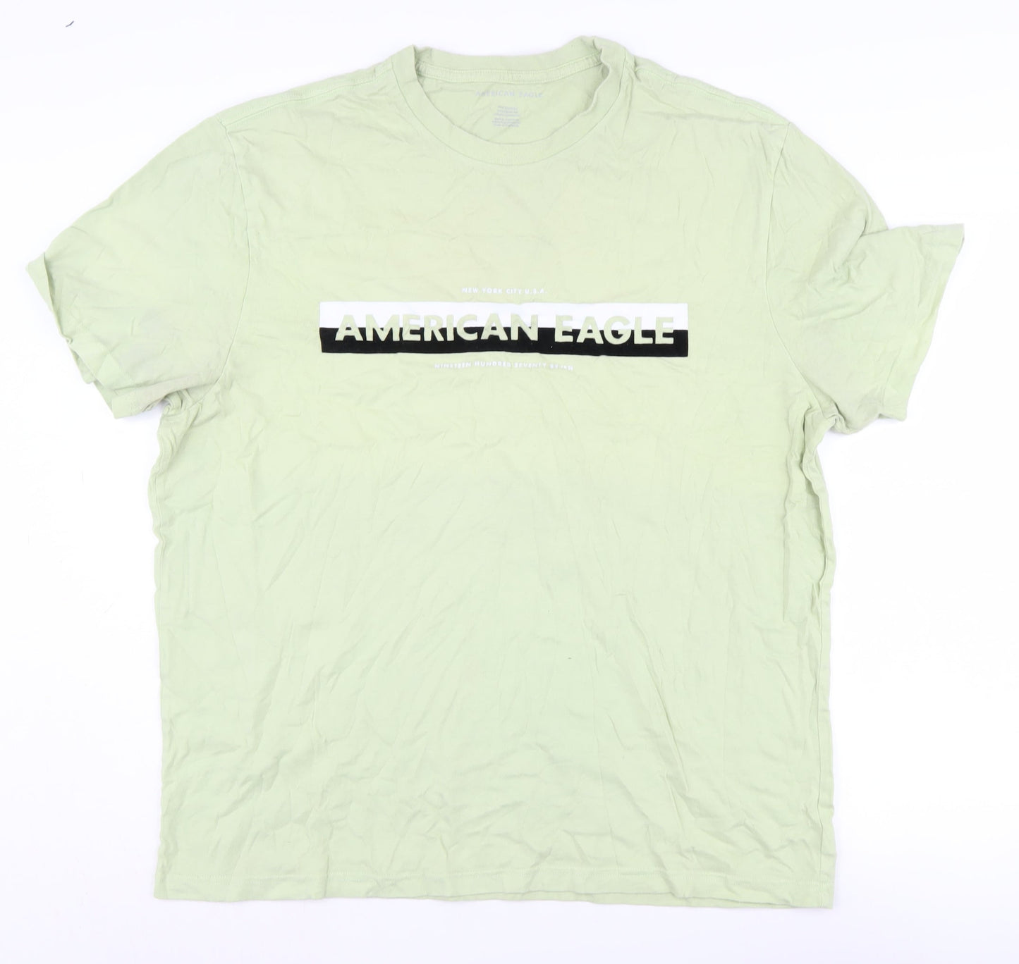 American Eagle Men's Green XL Cotton T-Shirt