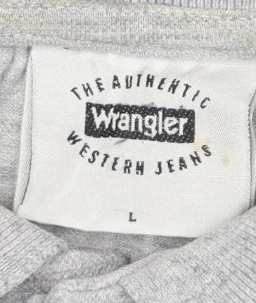 Wrangler Men's Grey Polo Shirt L Size Casual Wear