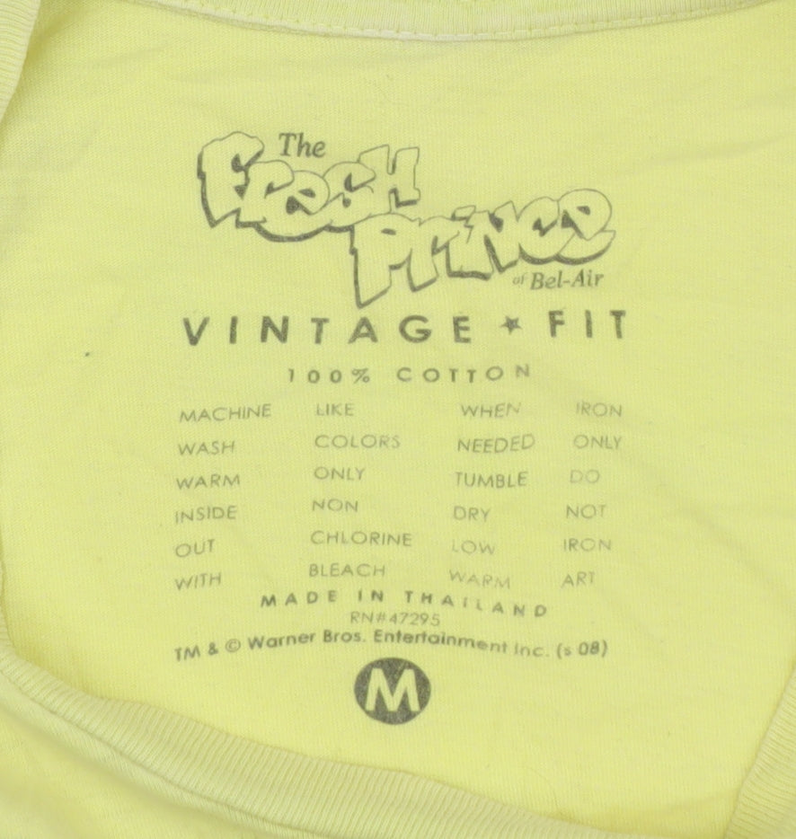The Fresh Prince Yellow T-Shirt, Unisex M, Vintage Casual