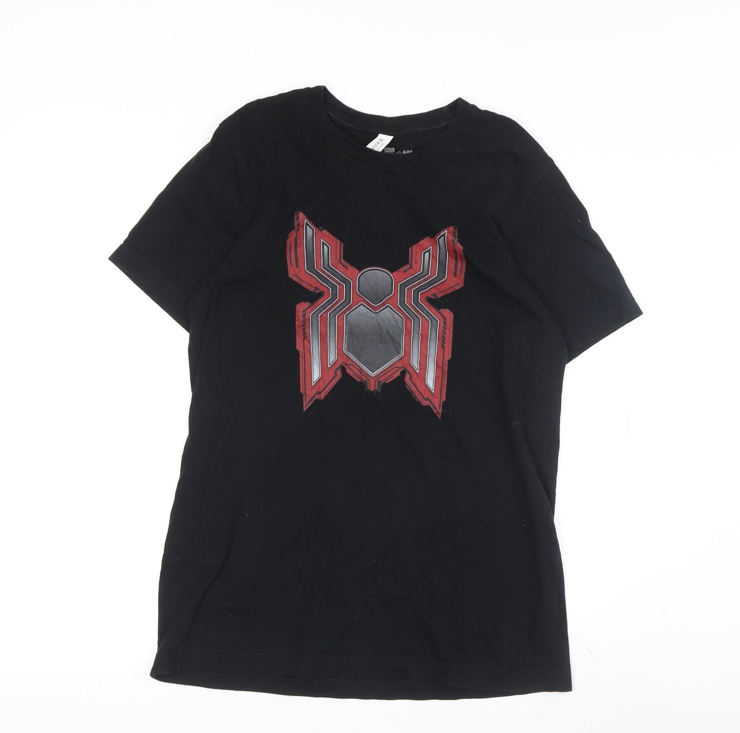 Canvas Men's Black Spider-Man T-Shirt Medium