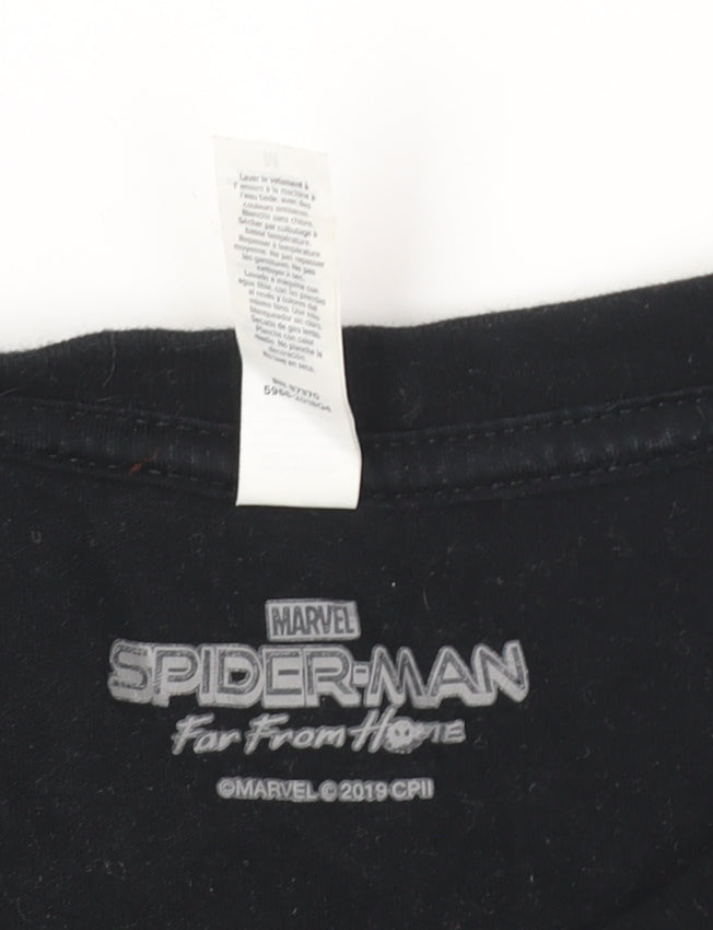 Canvas Men's Black Spider-Man T-Shirt Medium