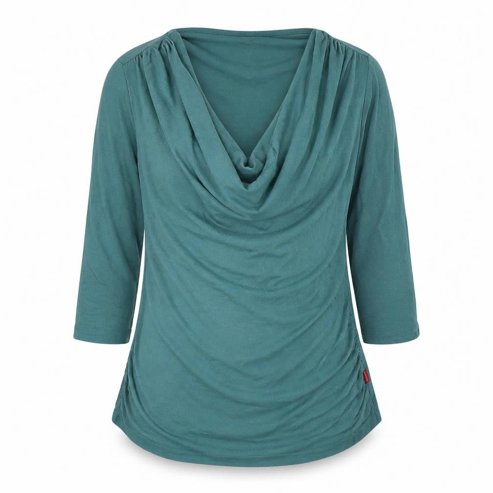 Front view of Collection by Jackpot Women's Green XL Wrap Blouse