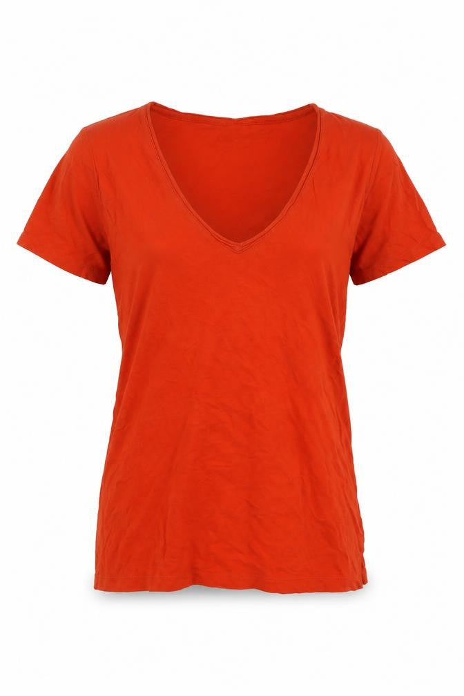 Womens UK Size S J.CREW Red 100% Cotton T-Shirt