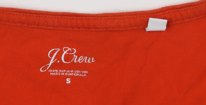 J.Crew Women's Red Jersey V-Neck T-Shirt, Size S