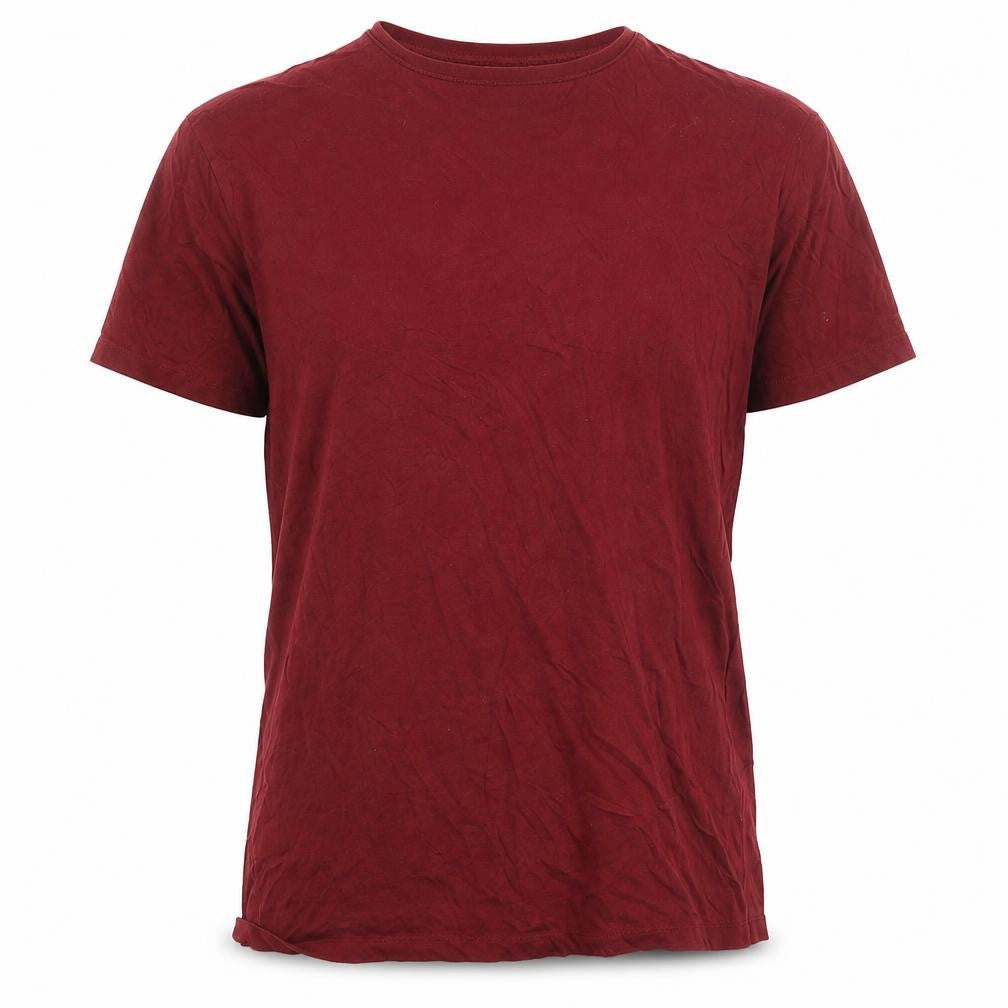 Zara Men's Red Crew Neck T-Shirt Size L