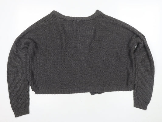 ASOS Women's Grey Cardigan, Size 12, V-Neck