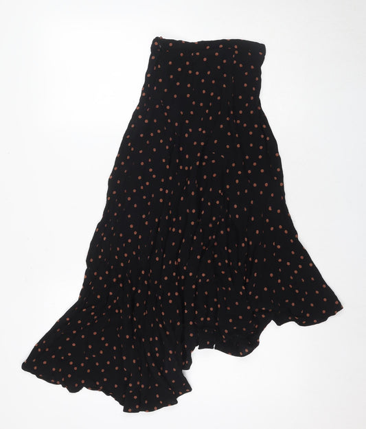 Topshop Women's Black Polka Dot Skirt Size 4