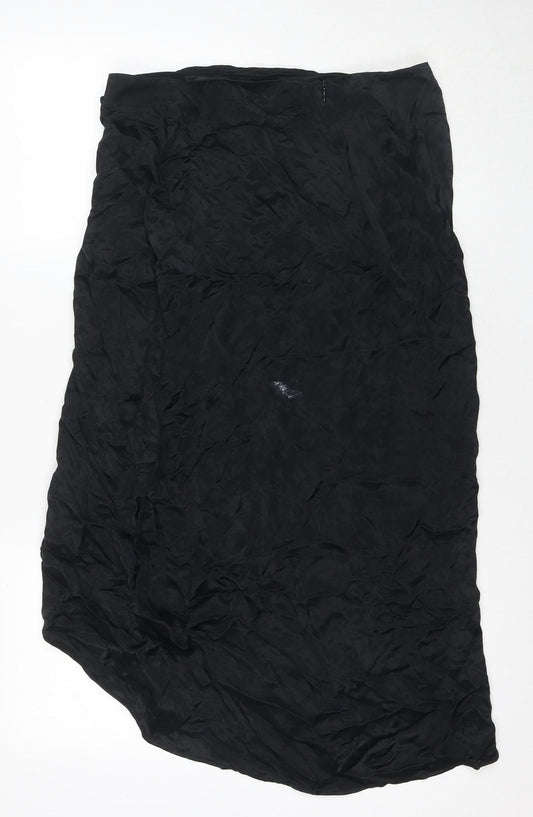 Zara Women's Black Midi Straight Skirt Size 12