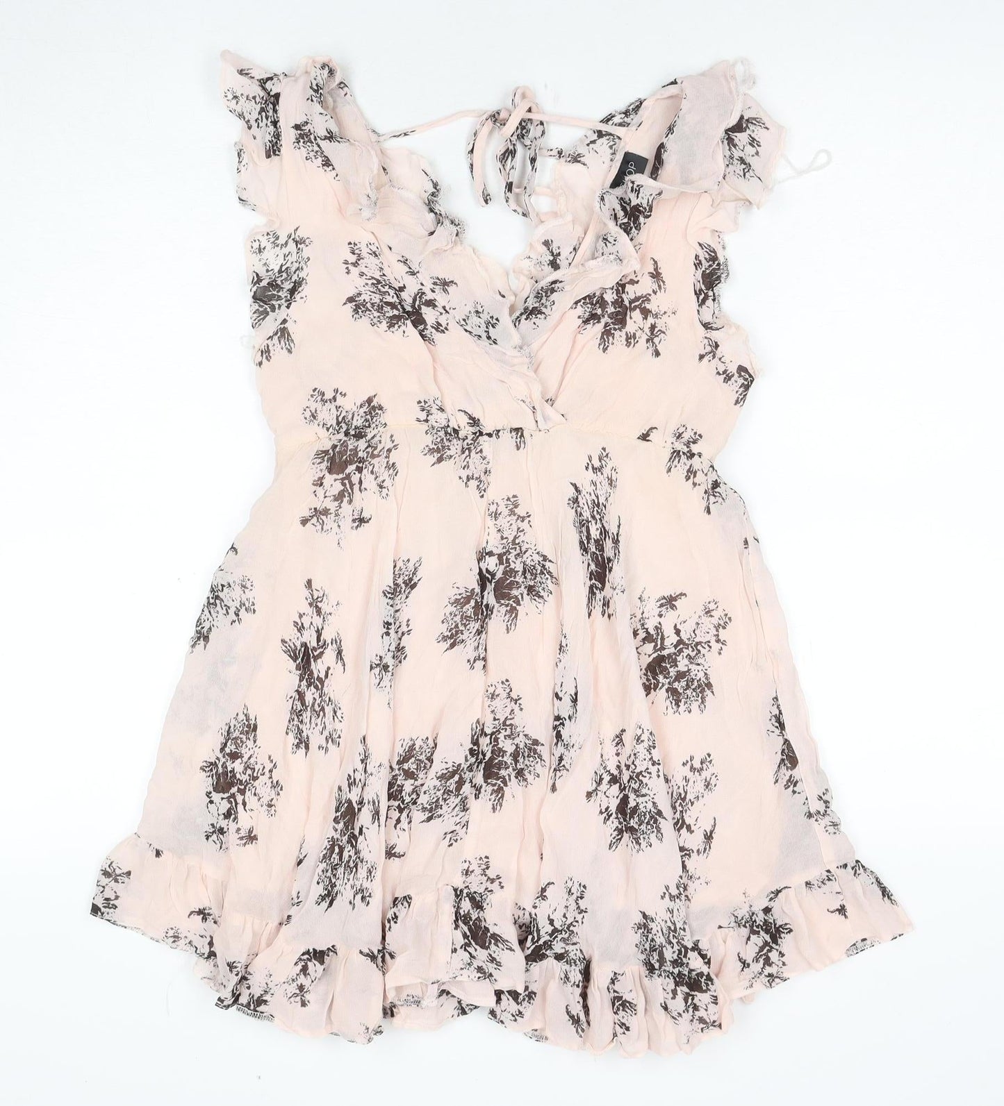 Topshop Women's Pink Wrap Dress Size 6 Floral