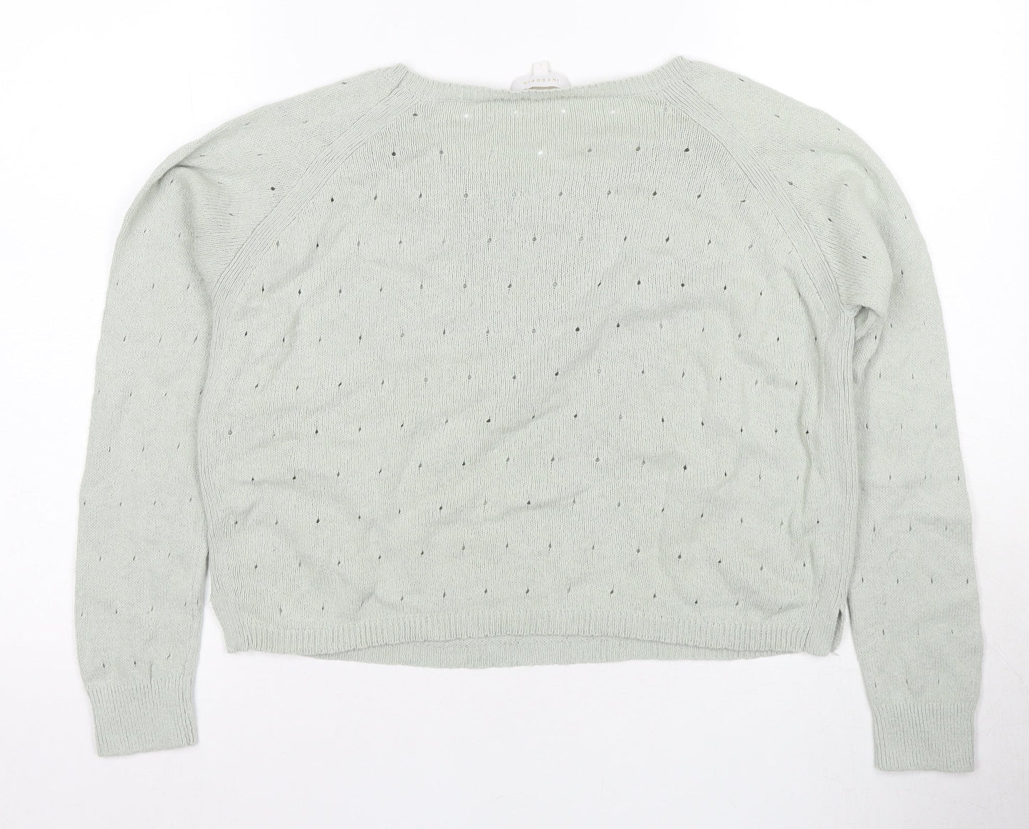 Intropia Women's Ivory Cotton Pullover Jumper L