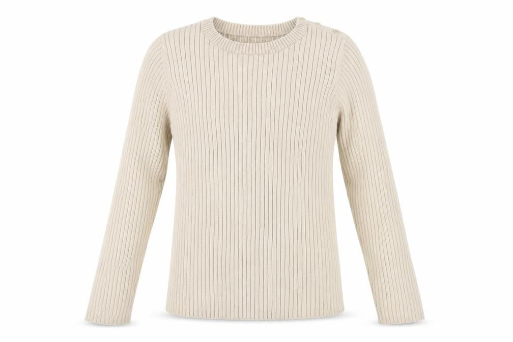 Front view of Marks & Spencer Beige Cotton jumper -, size 12