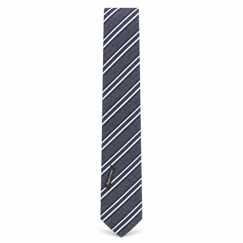 Chester Barrie Men's Blue Striped Silk Tie One Size