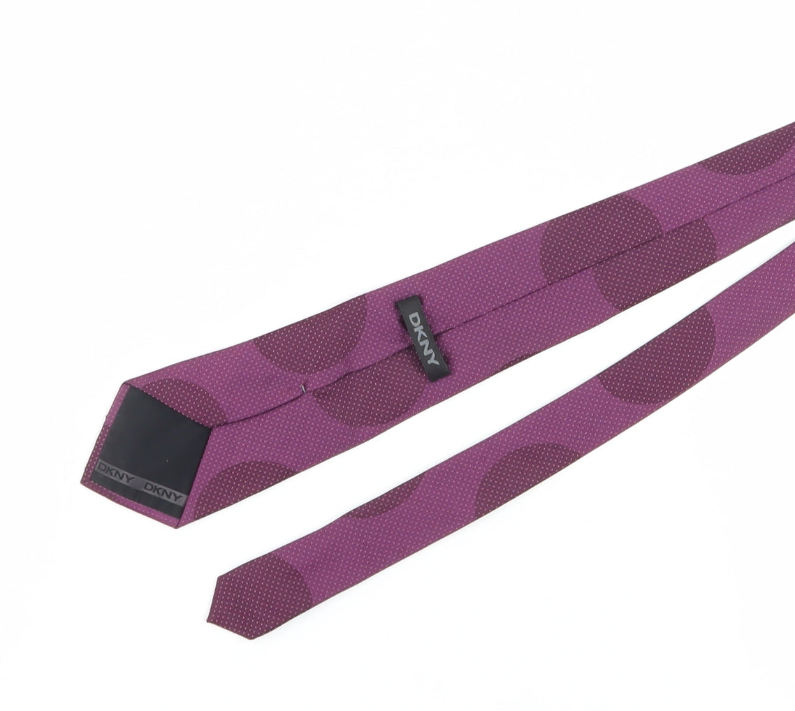 DKNY Purple Silk Polka Dot Men's Tie