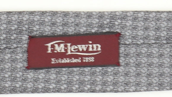 T.M.Lewin Grey Silk Houndstooth Men's Handmade Tie