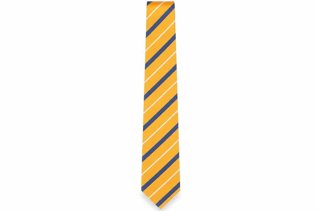 Luigi Toschi Men's Striped Orange Silk Tie