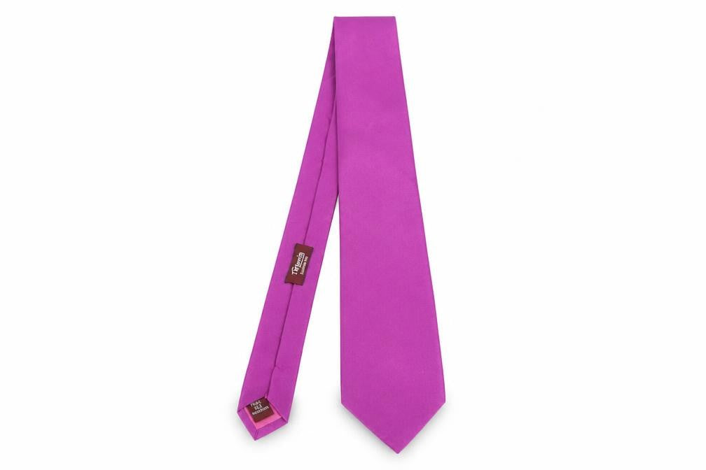 T.M.Lewin Men's Purple Silk Handmade Tie