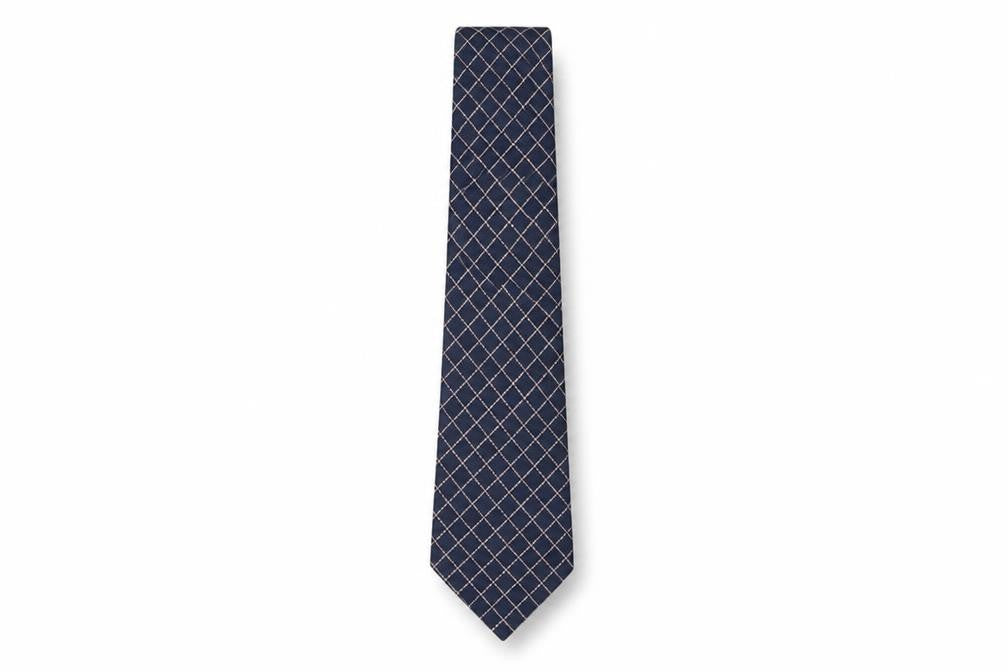 Ciro Citterio Men's Blue Plaid Tie One Size