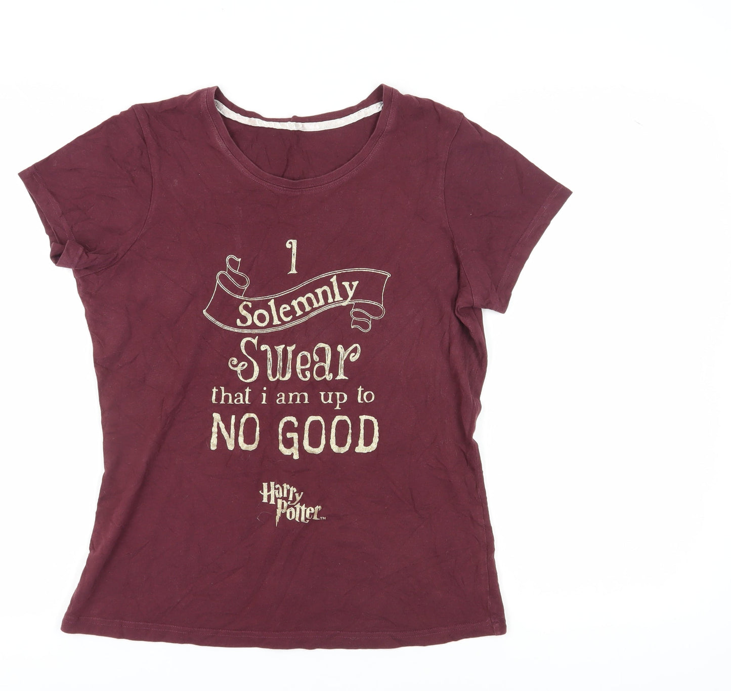 Harry Potter Women’s Red T-Shirt, Size 12, Casual, Crew Neck