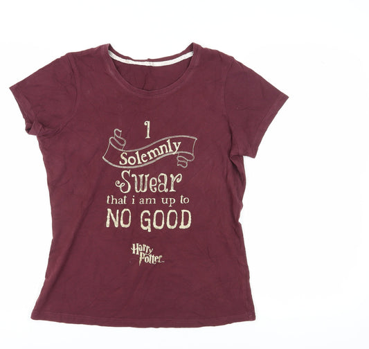 Harry Potter Women’s Red T-Shirt, Size 12, Casual, Crew Neck