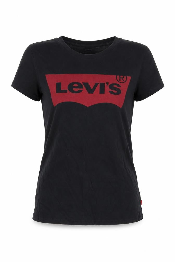 Womens UK Size XS Levi's Black Cotton T-Shirt