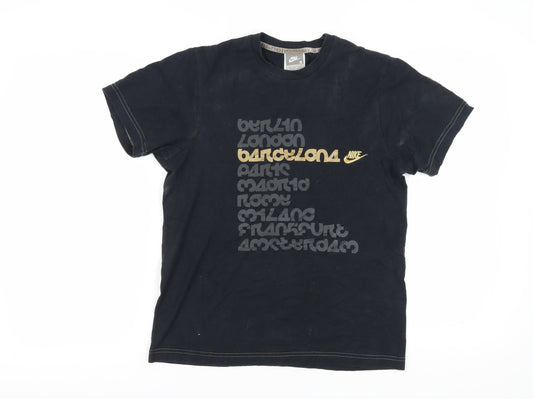 Nike Unisex Black Graphic T-Shirt S Casual