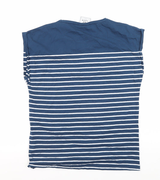 TOG24 Women's Blue Striped T-Shirt, Size 12